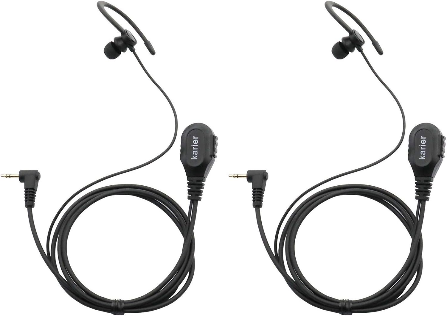 Amazon.com: Karier 1 Pin Walkie Talkie Headset Earpiece with PTT Mic and Soft Silica Gel C Shape 