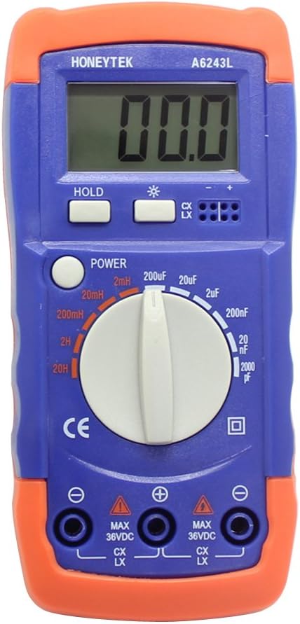 3 1/2 LCD Inductor/Capacitor LC Meter 2nF-200uF/2mH-20H inductor capacitor ohm