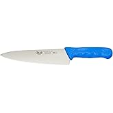 Winco 8" Commercial-Grade Chef's Knife with German Steel Blade, Blue
