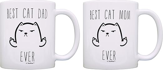 cat mom cat dad mugs