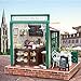Flever Wooden DIY House Kit, Miniature with Furniture, Creative Craft Gift for Lovers and Friends (Stars' Cafe Bar)