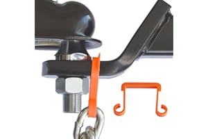 GR INNOVATIONS LLC GR Innovations Safety Chain Hanger for Trailer Hitch - Easy Install RV Accessories - Keeps Chains Off Road While Towing - Made in USA - Stop Sparks - Class 3
