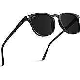 WMP Eyewear - Men's Polarized Modern Rounded Square Sunglasses