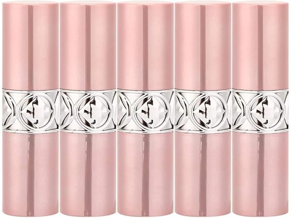 Amazon 口紅サンプル用コンテナ 5個入り バッグ12 1mm空の口紅チューブ円柱状のリップクリームの口紅コンテナー 手作りの手作り のロマンチックなピンクの豪華な口紅空のチューブ Viagasafamido コスメ用詰替え容器 通販