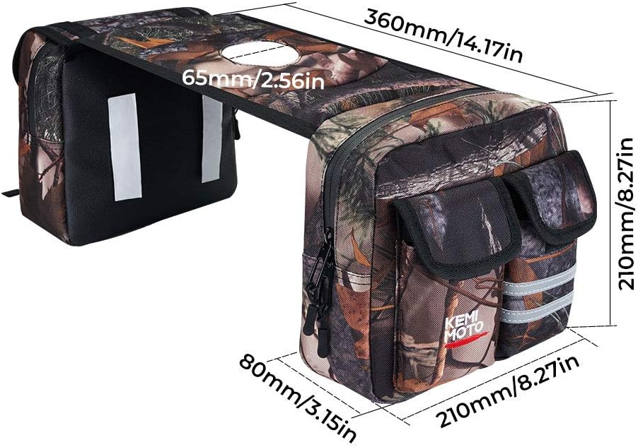 kemimoto ATV Tank Bag Waterproof W/Cooler Motorcycle Saddle Bag Compatible with Sportsman Scrambler Foreman Rancher Snowmobile Bicycle: Automotive