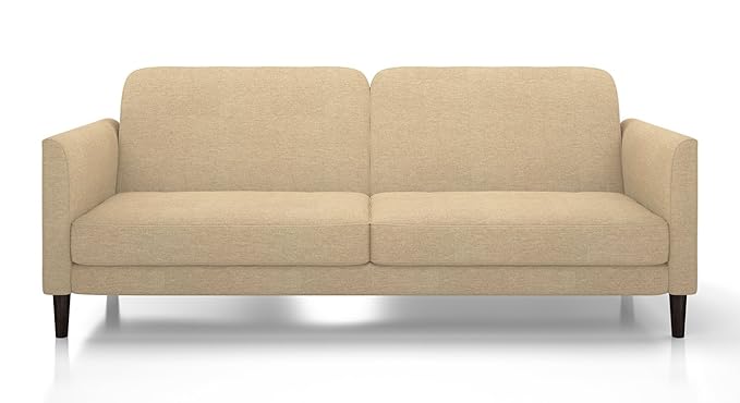 Urban Ladder Felicity Fold Out Three Seater Fabric Sofa Cum Bed (Cream)