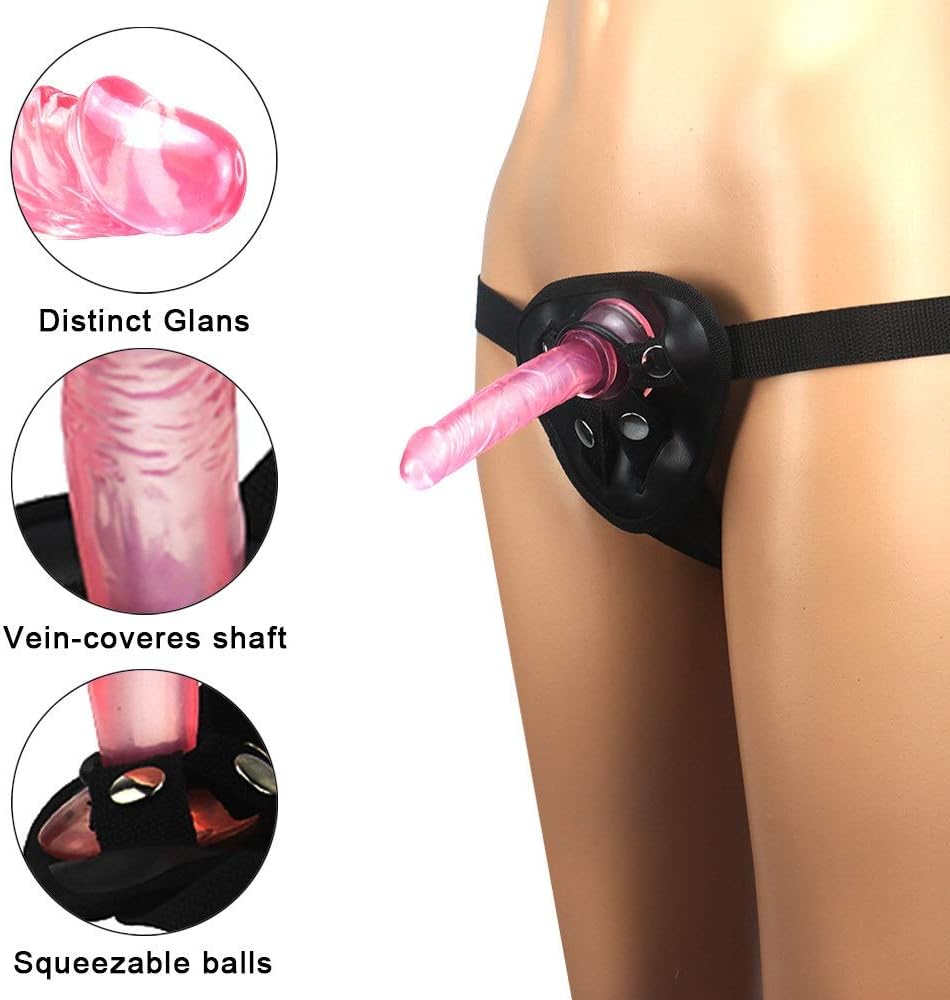 Women Underwear 5.7 Inch Stráp Ǒns Funny Toys for Lésbián Pants Lifelike Wearable Hands-Free Štráp-õn Realistic Stîck for Adult Women Men Beginners Great Relax Gift for Women/Men