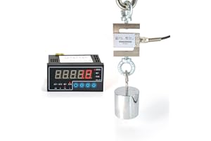 QILICHUANGAN S Type Load Cell Weighing Sensor with Indicator Display,Test Tension and Compression Force Weight Pressure Sensor for Scale (0-1000KG)
