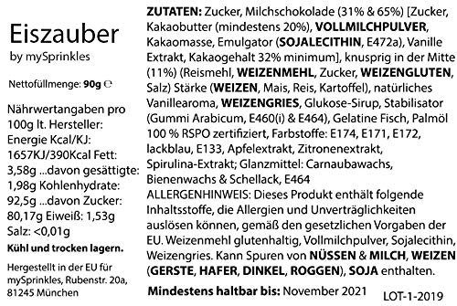 STREUSEL GLÃCK Streusel Eiszauber Mix blau weiss 90g Schneeflocken Sprinkles Zuckerstreusel perfekt für Plätzchen Torte Kuchen Cupcakes Muffins – Bild 8