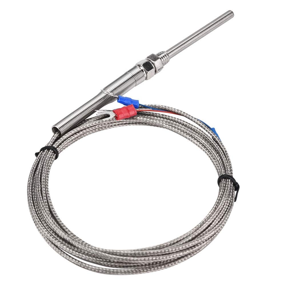 Hilitand M8 Thread PT100 Thermocouple Sensor Platinum Resistor Thermocouple Probe Temperature Sensor Wire()