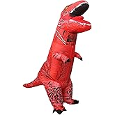 Inflatable Dinosaur Costume for Adult and Kid,Blow Up Dinosaur Costume for Halloween Cosplay Party,Fancy T-rex Costume Outfit