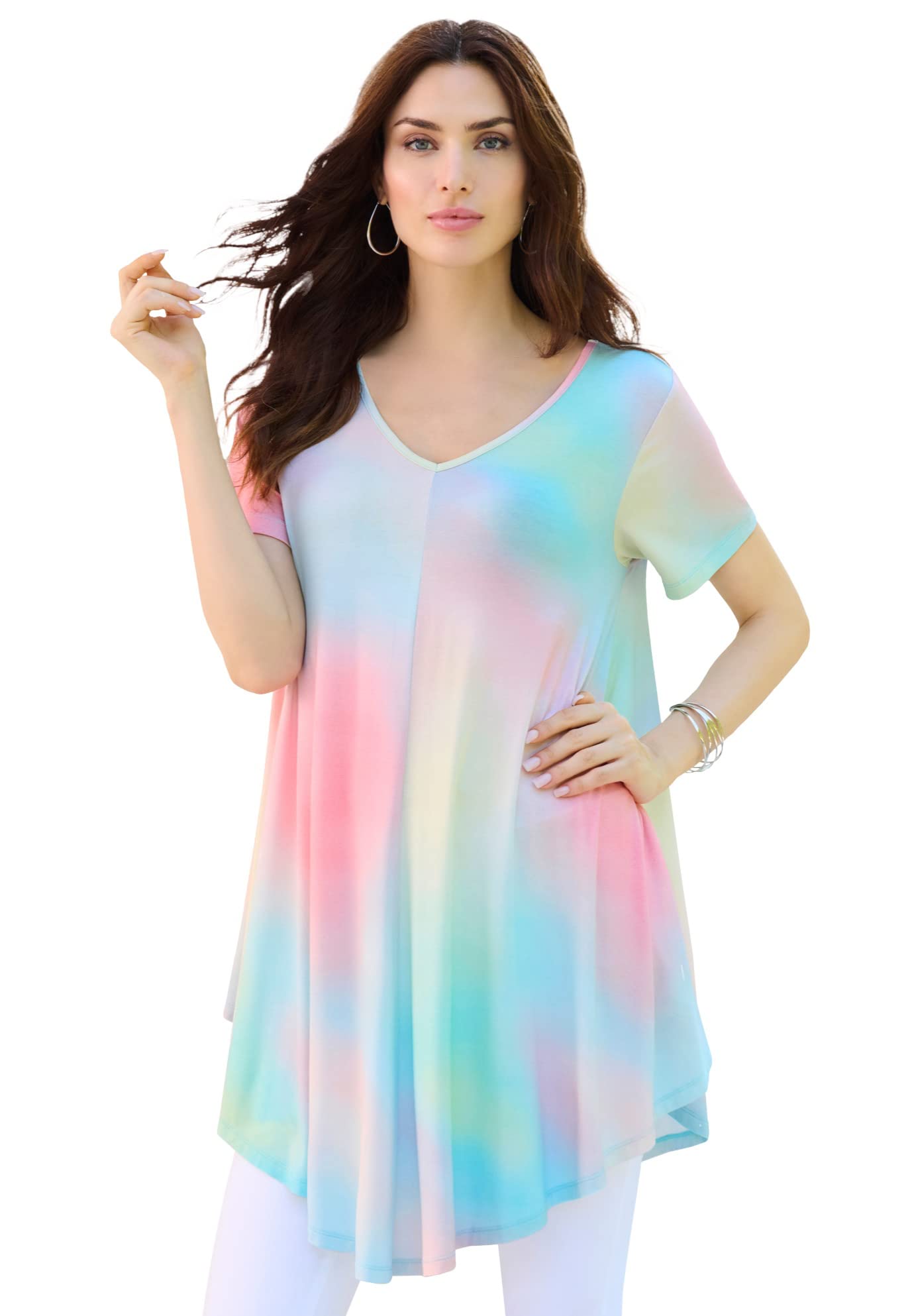 Roaman's Women's Plus Size Swing Ultra Femme Tunic