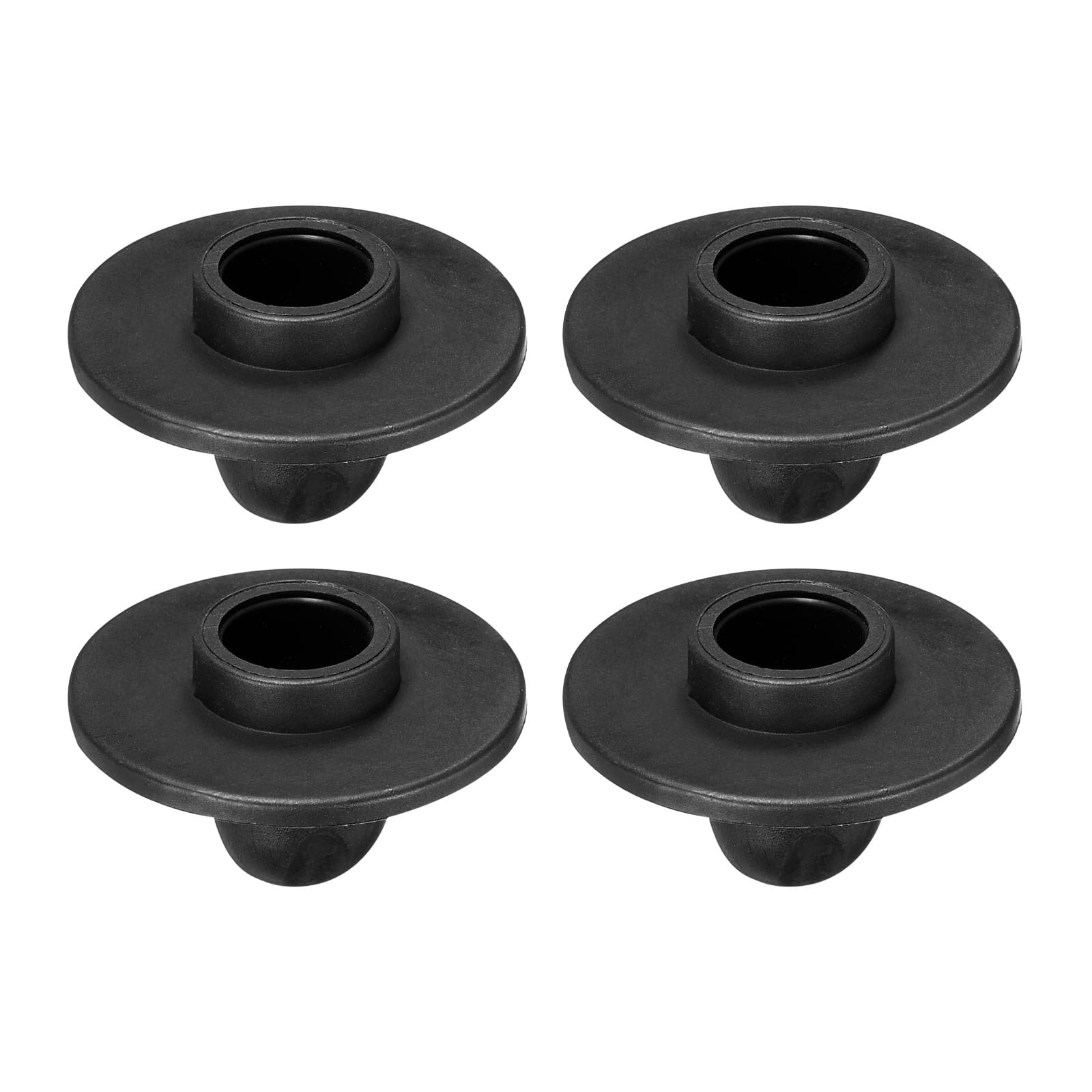 PATIKIL Camping Chair Foot, 4 Pack 15mm Tubing Dia Detachable Anti-Slip Stool Feet Replacement for Hiking Outdoor, Black