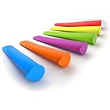 FoodWorks Silicone Ice Pop Maker Molds/Popsicle Molds, Set of 6
