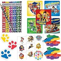 Paw Patrol Party Favor Pack For 24 Perfect to Fill Your Goodie Bags With Paw Pencils, Paw Erasers, Rubber Bracelets, Paw Patrol Stickers, Tattoos, and Exclusive Paw Birthday Pin By Another Dream