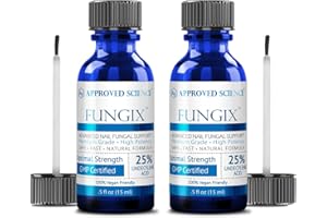 Approved Science Fungix - Nail Fungus - With 25% Undecylenic Acid, Tea Tree Oil, Vitamin E - Pack of 2 - Vegan Friendly