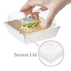 Ocmoiy 50 Pack Small Charcuterie Boxes with Clear