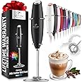 Zulay Kitchen Powerful Milk Frother Handheld Foam Maker for Lattes - Whisk Drink Mixer for Coffee, Mini Foamer for Cappuccino