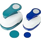 QIQQIKIN 2PCS Circle Cutter (1.5 inch+1 inch), Whole Hole Punch Shapes,Large Circular,Craft Punches for Paper Crafts Round Paper ，Journaling Handmade Cards,Gift Tags, Invitations,Scrapbook Supplies