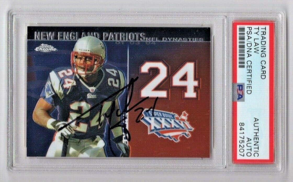 ty law autographed jersey