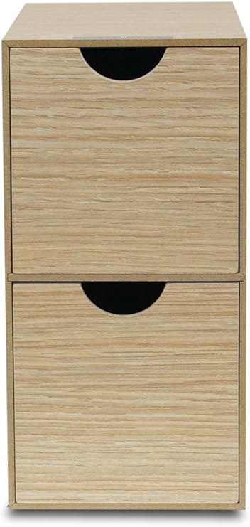 Amazon タツクラフト バスク 収納ボックス S 2段 Na ナチュラル 個箱入仕様 Bosk 収納ケース 小物 引き出し 小物 スリム おしゃれ 木製 書類 持ち運び 小物入れ 卓上 小物収納 小物ケース 収納 ボックス 箱 文房具 ケース オフィス収納ボックス 木 木目