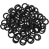 PiercingJ 100pcs Black O-Ring for Ear Piercing Gauge Kit 14G 12G 10G 8G 6G 4G 2G 0G 00G 1/2"... 3/4"