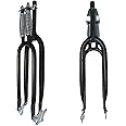 AUTES 26" Springer Fork 1" Threaded,Cruiser Chopper Bike Dual Spring Classical Fork