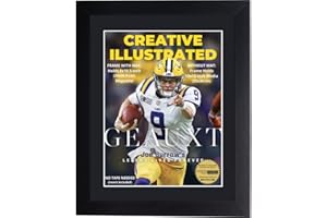 Creative Picture Frames 8" x 10.5" Sports Illustrated Magazine Display Frame, Suitable for 1994-Current Collector's Edition Sports Magazines with Wall Mount & Easel, Black Mat, 1 Count