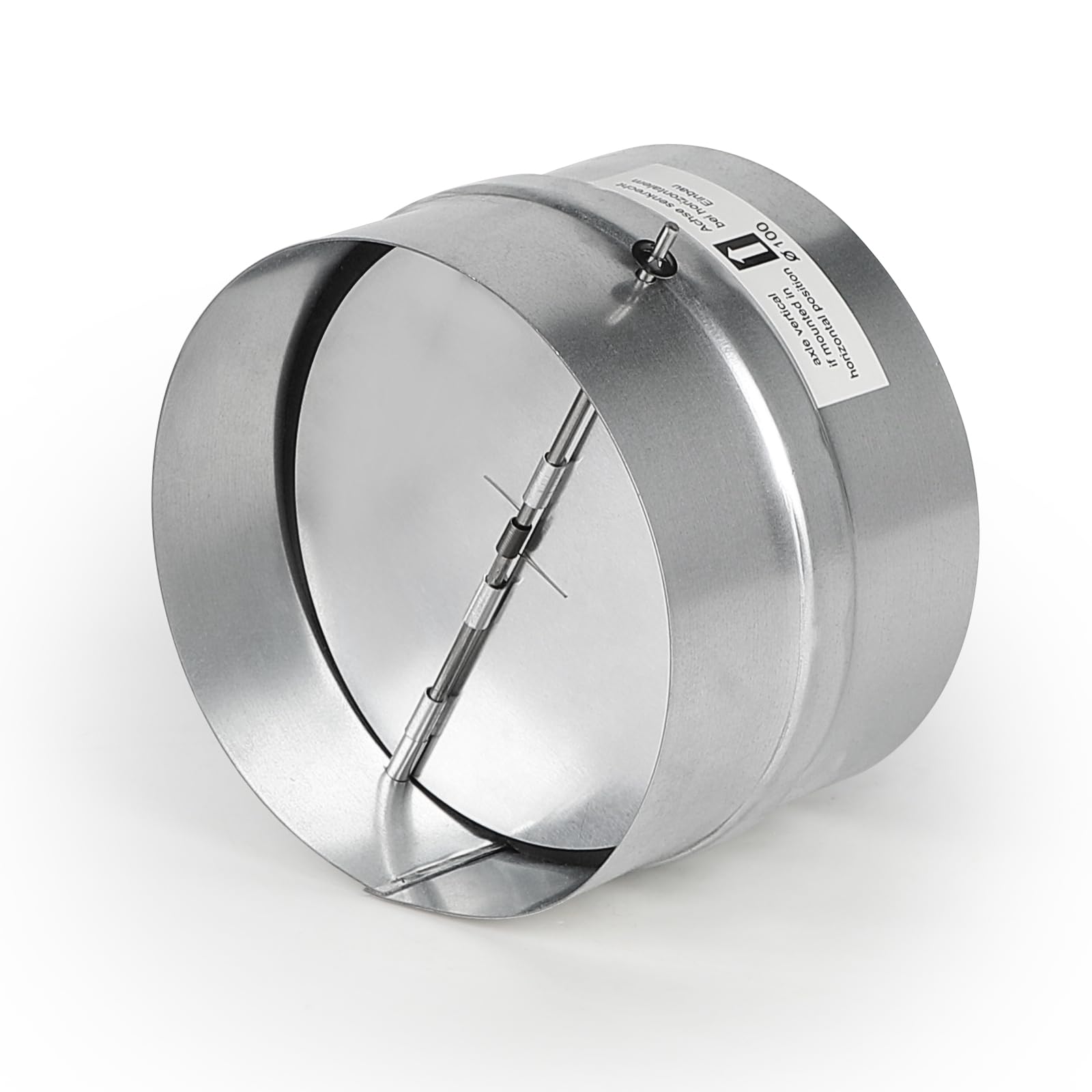 LALAGO Ventilation Grille with Automatic Backflow Flap Diameter 100 mm