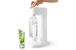 Soda Streaming Machine Soda Maker - Water Carbonator，Sparkling Water Maker For Home Use- No CO2 Cylinder Included KIANG Drinkmate Bottles For Sports (White)