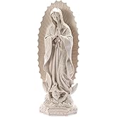 DICAFU Our Lady of Guadalupe Religious Statue, 11.6 inch Virgin Mary Figurine, Resin Sculpture, Inspirational Religious Art for Home Decor/Catholic Gift, Mother Mary Statue