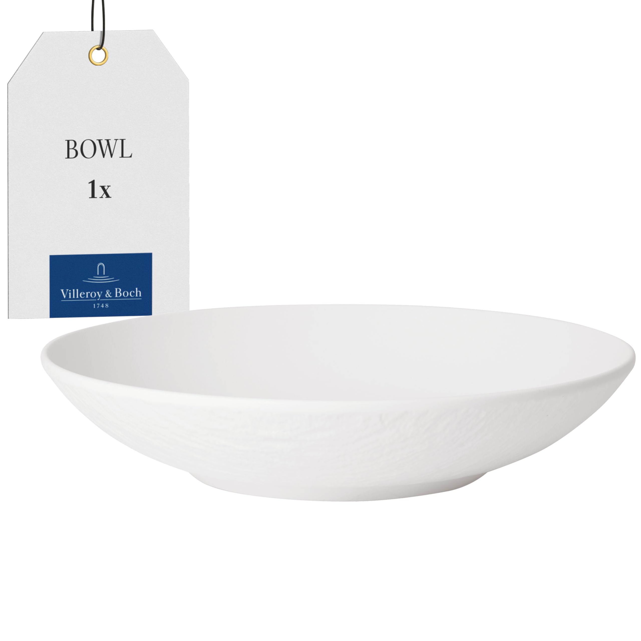 Villeroy & Boch Manufacture Rock Blanc Bowl (23.5 cm), Premium Porcelain, White