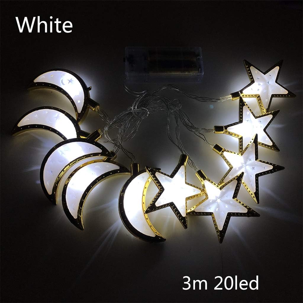 Ycncixwd Ramadan and Eid Decor Lights LED Star Moon Lights Home Festival Party Festival