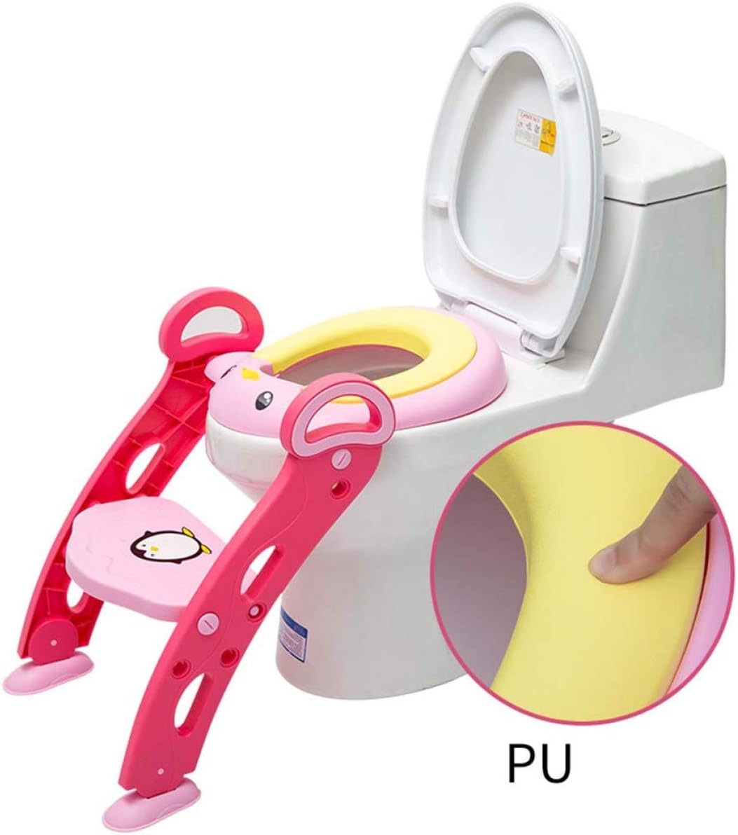 Shuang Kids Toilet Ladder Bathroom Ladder for Boys and Girls Folding