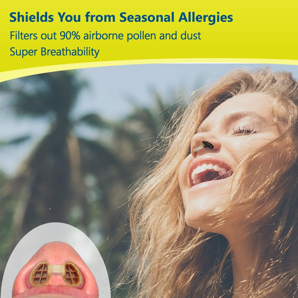 WoodyKnows Allerscreen Nasal Filters, Model 2024, Seasonal and dust Allergies aid (Trial S/M/L/XL)