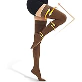 beister 15-20 mmHg Medical Compression Stockings with Dot Silicone Band, Closed Toe Thigh High Graduated Compression Socks for Women Men, Circulation Support Pressure Stockings for Varicose Veins, DVT