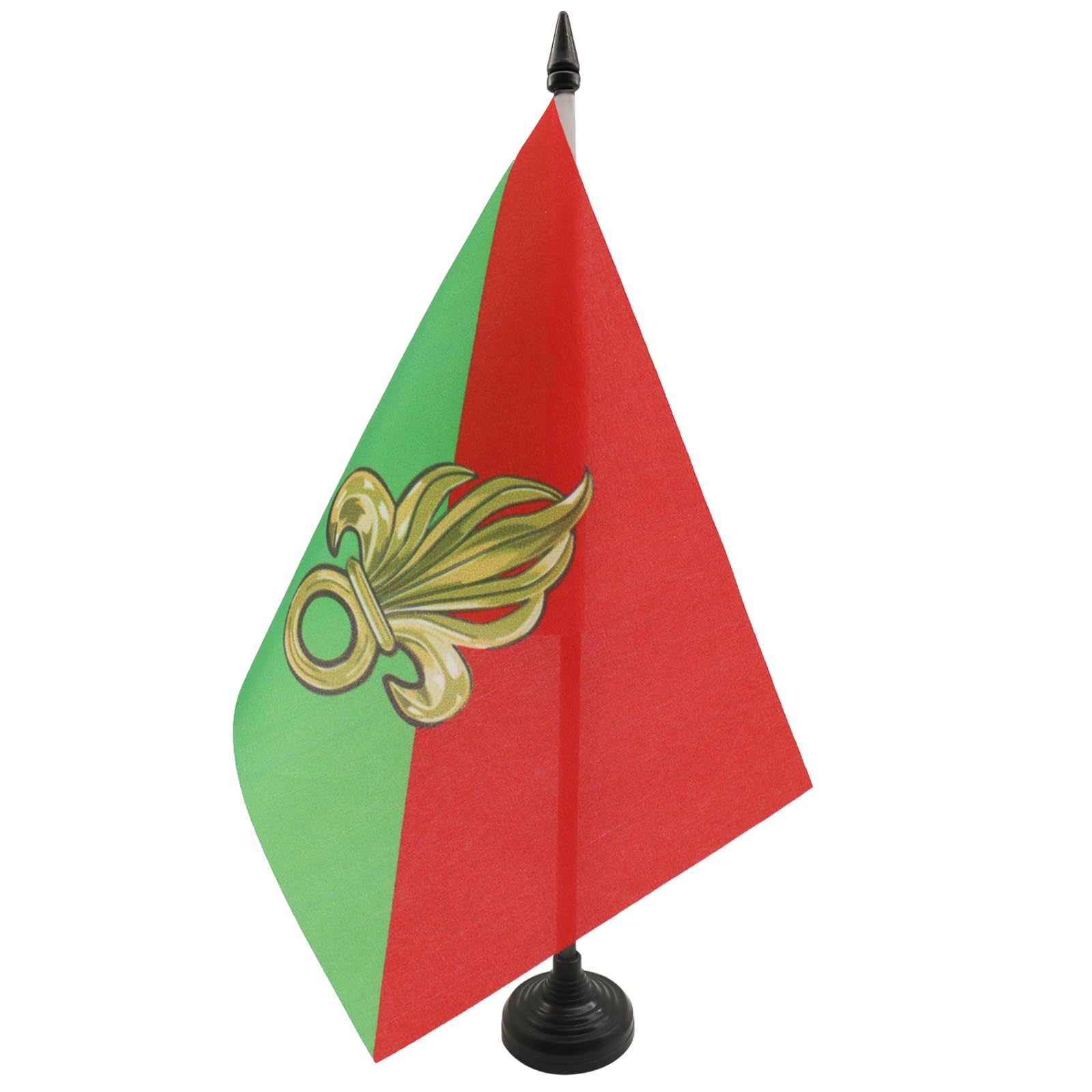 AZ FLAG French Foreign Legion Table Flag 5'' x 8'' - Army of France Office Decoration 100% Polyester 21 x 14 cm - Mini Desk Flag with Pole and Black Plastic Base