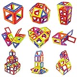 Autoark 50 Pieces Magnetic Tiles Building Blocks Magnetic Construction Set Educational Stacking Toys,AT-005