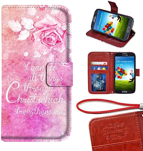 Samsung Galaxy S7 Edge Wallet Case, Customized Religious Bible Scripture Premium PU Leather Case for Samsung Galaxy S7 Edge with Card Slots