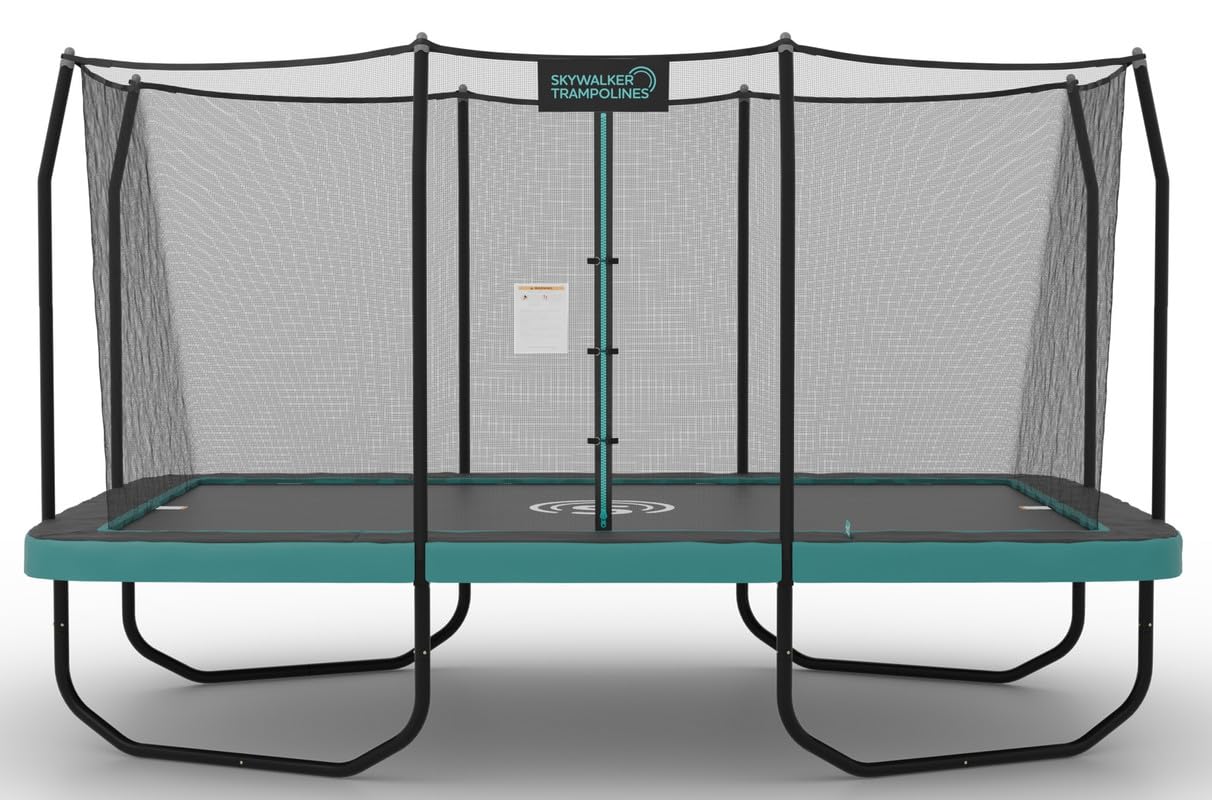 Photo 1 of ****PARTIAL SET 1 OF 2**** SKYWALKER TRAMPOLINES 9 x 15 FT Rectangle Trampoline With Safety Enclosure Net, Outdoor, ASTM Approved, Recreational for Kids