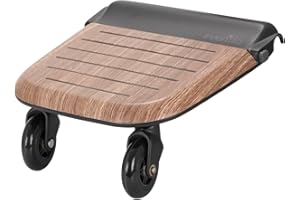 Evenflo Stroller Rider Board, Convenient Riding Options, Non-Skid Surface, Smooth-Ride Wheels, Easy to Use, Holds up to 50 Pounds, No Additional Parts Needed, Wood Grain - One Size