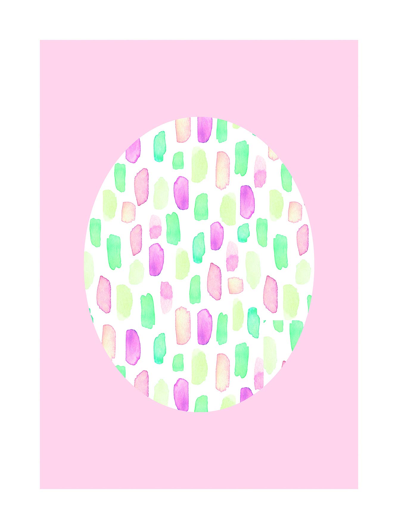 Komar Wall Picture Shelly Patterns Rose Poster Picture Living Room Bedroom Decoration Art Print Without Frame Available in 3 Sizes, , Colourful, 30 x 40 cm