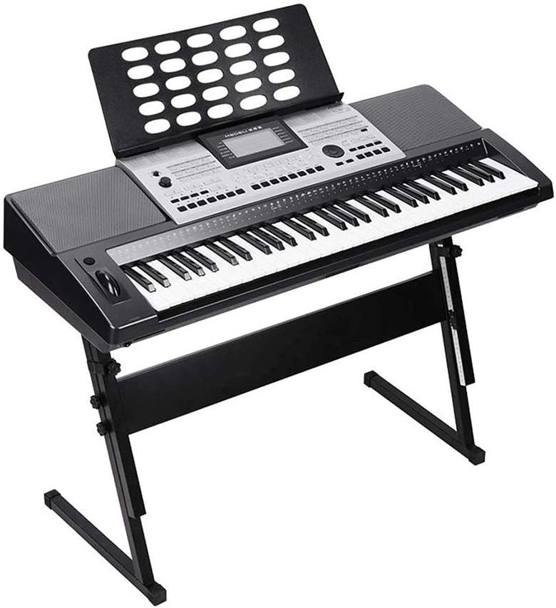 Electric 61 Key Piano, Portable Piano Keyboard with Over Ear Headphones Music Stand Digital LCD Display Teaching Modes Electronic Musical Instruments Starter Set for Kids And Adults