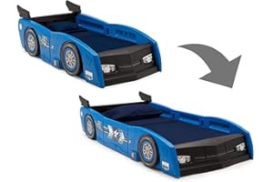Delta Children Grand Prix Race Car Toddler-to-Twin Bed, Blue