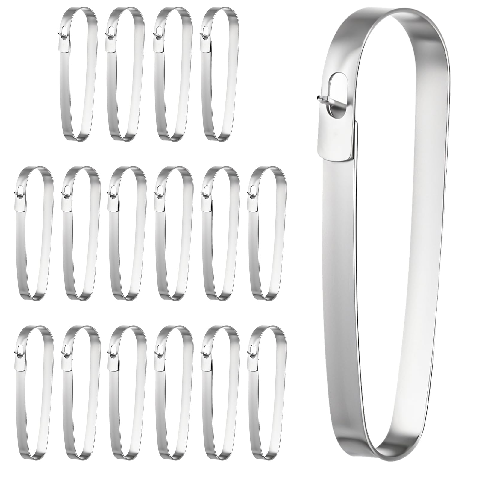 Photo 1 of Giantree 16 Real Estate Sign Clips, Real Estate Agent Supplies, Silver Stainless Steel Large Signs Clips for Hanging, Metal Fence Sign Clip for Fences for Hanging, For Sale and Open House Signs