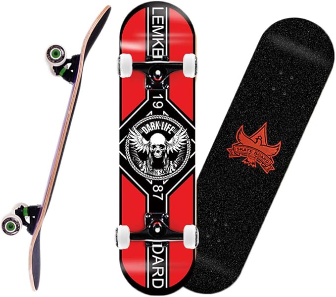 Pro Skateboard Complete 79cm(31in) 7 Layer Maple Double Kick Concave