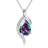 FANCIME June Birthstone Necklace for Women Teardrop