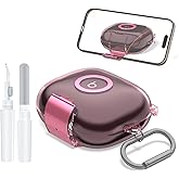 for Beats Powerbeats Pro 2 Case with Phone Stand, Soft Clear TPU Shockproof Protective Case Cover for Beats Powerbeats Pro 2 Accessories with Cleaning Kit & Keychain (Clear Pink)