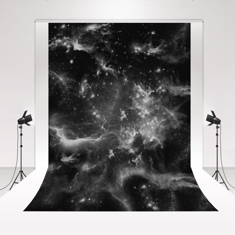Kate Black Night Sky Portrait Studio Backdrop 1.5 * 2.2m/5 * 7ft Space Photography Background with Abstract Video Background for Newborn Shooting Props Collapsible Photo Booth — image 1