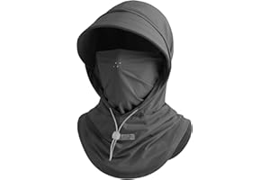 HYMEILUELY Cooling Breathable Balaclava Full Face Mask with Wide Brim Sun UV Protection Hood for Men Women Fishing Motorcycle Skiing